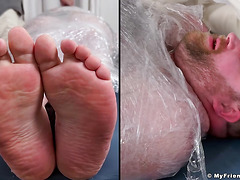 MyFriendsFeet: Tommy Bearhama gets mummified and giggles with feet tickles