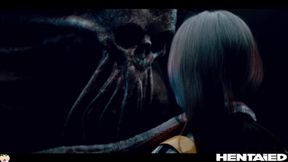 ”Real Life Hentai - Rae Lil Ebony banged by huge alien monster”