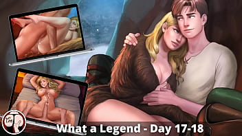 Missionary sex in cave with sexy teen skinny blonde with huge melons, creampied with monster cock (What a Legend - COMPLETE DAY 17-18)