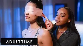 ADULT TIME - Big Naturals Darling Lily Starfire Enjoys Sensual Lesbian Fuck With T-Chick Zariah Aura