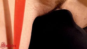 Mistress Sadistra makes slave drink pee while giving herself multiple intense orgasms