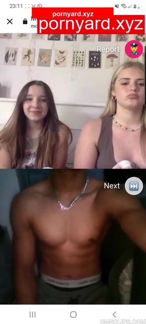 Teen girl shows off her reaction on webcam in homemade clip