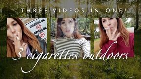 3 Cigarettes Outdoors