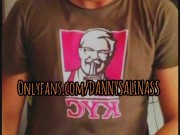 Twink plays with big low balls and fat cock in boxers