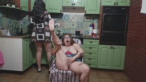 HORNY BRAT GETS BOOB PUNISHMENT BY HER STEP-MAMA
