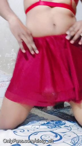 Powerful moment from &quot;Sissy simran sexy dance in red lingerie&quot;