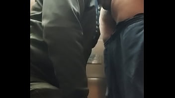 Fun with sexy chub in elevator