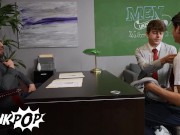 TWINKPOP - After The Dean Left, Joey Mills Rides Luke Connors' Dick On The Top Of The Dean's Desk