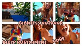 GIANTESS BICEPS PUNISHMENT AND VORE OUTDOOR