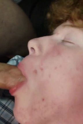 Twink with curly hair enjoys having rough anal sex with his lover in bareback style