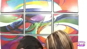 Spicy Brunette Brought Her Busty Friend and Do the Threesome Fuck for the Casting