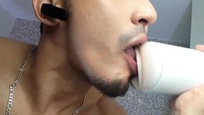 My pocket pussy shocked by my big cock