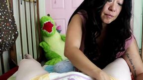 transgirl rita gets spanked and diapered by step-mom