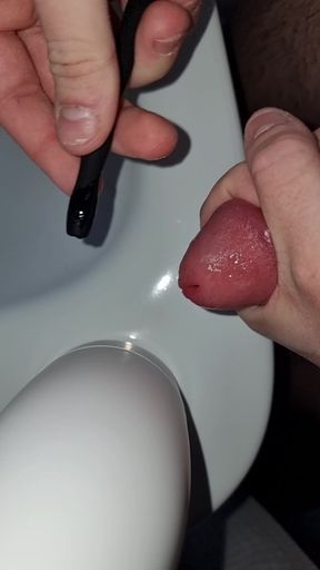 Inserting long &amp; stick dilators into my cock