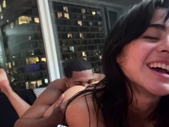 Amateur Busty Brunette Babe Blowjobs POV