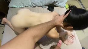 Asian Babe Makes Him Cum Quick with POV Blowjob