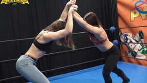 Asgerda vs IronGirl - Female Pro Wrestling Foot Domination Fight - FullHD