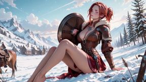 Forbidden Leather Armor Seduction in Medieval Village. Cold Queen Unzips Her Gear &amp; Goes Wild!