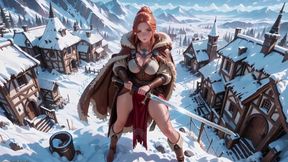 Forbidden Leather Armor Seduction in Medieval Village. Cold Queen Unzips Her Gear &amp; Goes Wild!