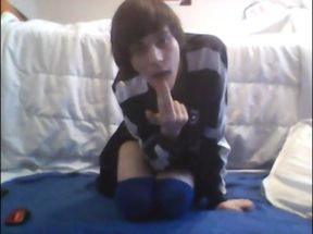 Femboy slut gets destroyed crossdressing alone