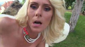 Hairy MILF Rosi's Anal Fingered Outdoor Romp