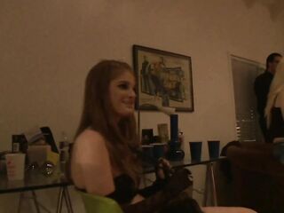 19-Year Old Redhead With A Bald Vagina Gets Banged And Eats Cum