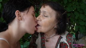 MISHA and RAISA - Kissing an 81 year old woman vs a 19 year old girl!