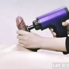 Teasing, Handjob Until he 26.can&#039;t endure, Post Orgasm, Massage Gun