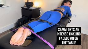 Sammi Gets an Intense Tickling Facedown on The Table