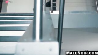 MaleNoir.com - Naughty Adrian expels cum as I work his dark ass hole
