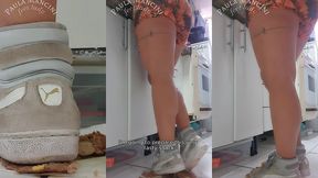 sneakers crush food