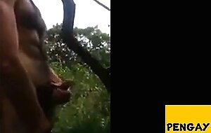 Big-Cock Latino Public Forest Masturbation Solo