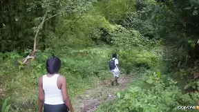 Cuckold husband watches as wife gets shared in a riverside threesome