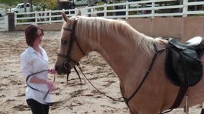 Two Beautiful Teens Get It Going in a Stable