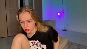 Natural tits playing