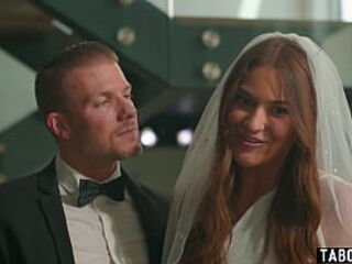 Hawt Latin chick bride drilled by the groom with one more pair there