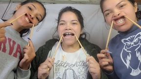 Our teeth are yellow from the chopsticks