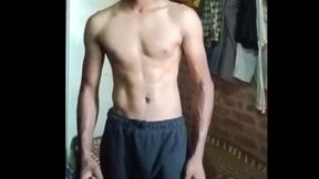 Indian showing his perfect body and voice