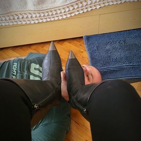 To torture my slave&#039;s tongue with my delicious soles