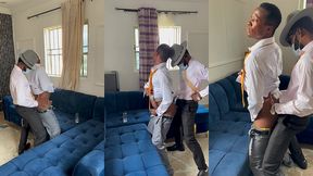 boy bang my ass in my work clothes