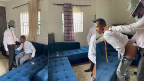 boy bang my ass in my work clothes