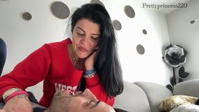 Spitting in the slave's mouth