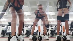 exhib je retire mon short a la salle de sport