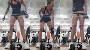 exhib je retire mon short a la salle de sport