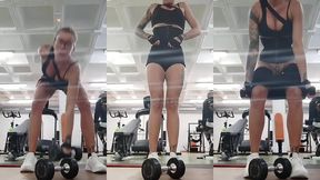 exhib je retire mon short a la salle de sport