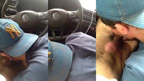 chupei muito o motorista do uber pauzudo, ficou apertando o pau duro do meu lado e cai logo de boca