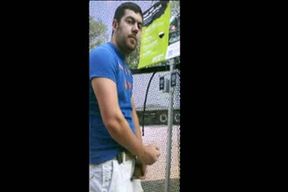 Home Depot Bear Jacks Off in the Garden Center