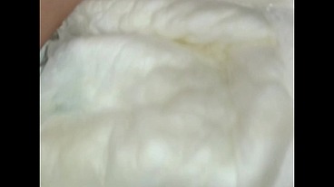 Diaper pee messing around