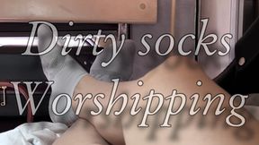Dirty white socks teasing