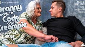 ”Grandma Juliene is begging for a creampie from her toyboy”